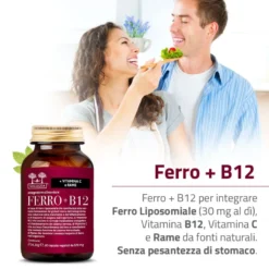 Salugea Ferro + B12 Integratore Ferro E Vitamina B12 60 Capsule