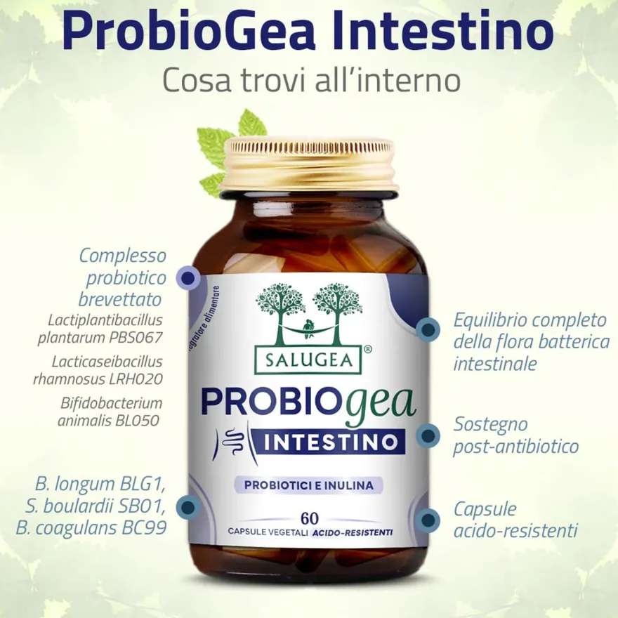 Salugea Probiogea Intestino Integratore Probiotico 60 Capsule