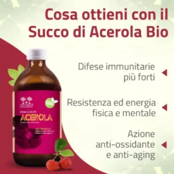 Salugea Succo Di Acerola Biologico 100% Puro 500ml