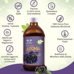 Salugea Succo Di Aronia Biologico 100% Puro 500ml