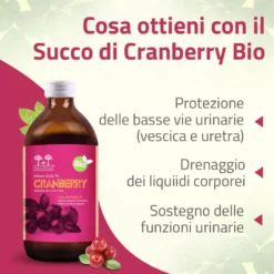 Salugea Succo Di Cranberry Biologico 100% Puro 500ml
