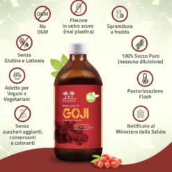 Salugea Succo Di Goji Biologico 100% Puro 500ml