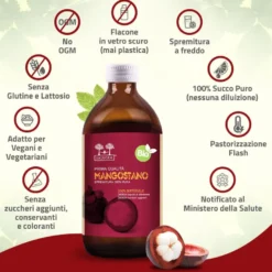 Salugea Succo Di Mangostano Biologico 100% Puro 500ml