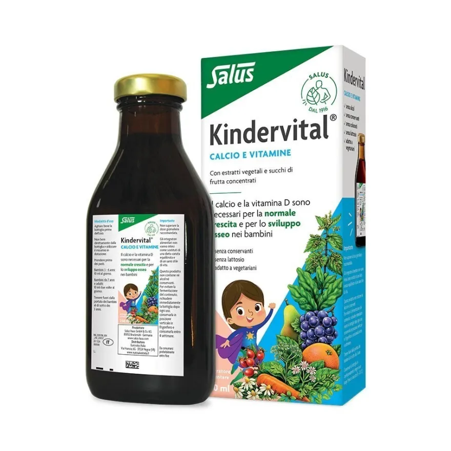 Salus Kindervital Calcio E Vitamine Integratore Crescita Bambini 250ml