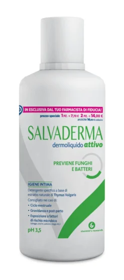 Salvaderma Dermoliquido Attivo Ph3,5 Detergente Intimo 500ml