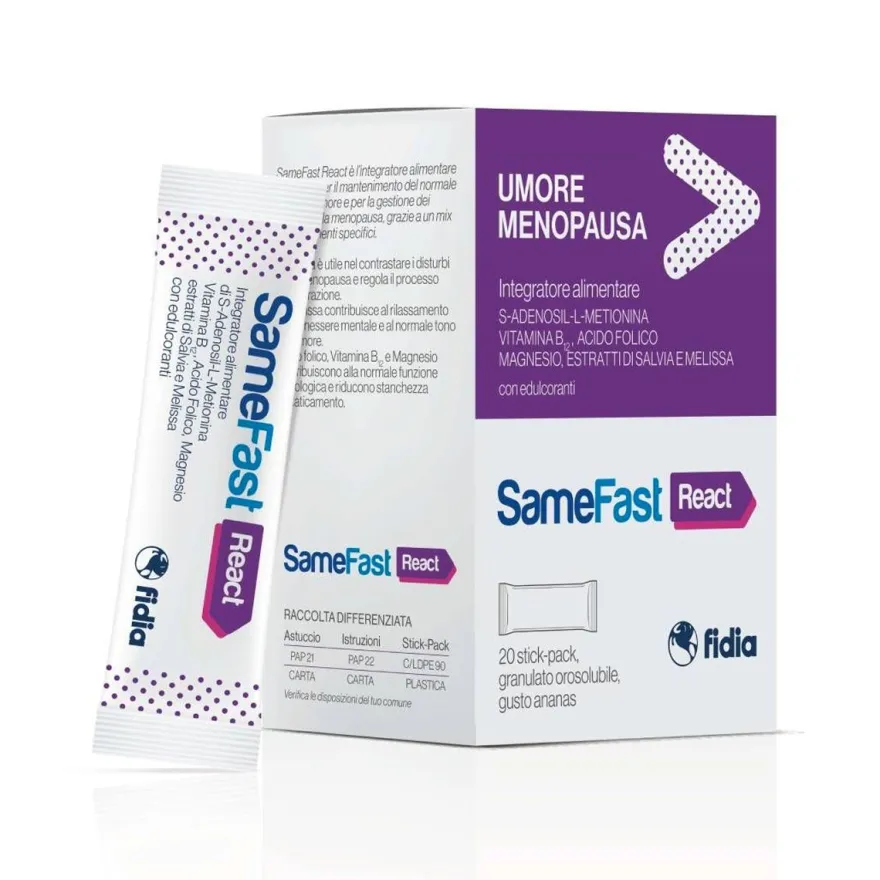 Samefast React Integratore Menopausa 20 Stick Pack