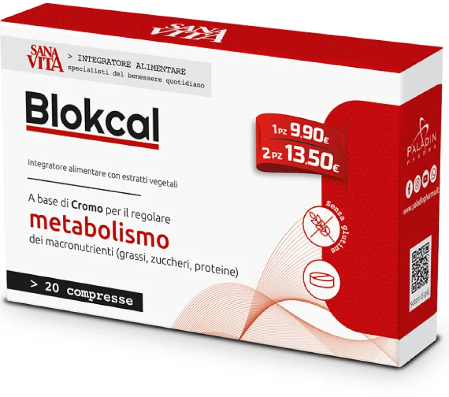 Sanavita Blokcal Integratore A Base Di Cromo 20 Compresse