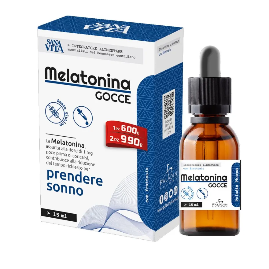 Sanavita Melatonina Gocce Integratore Sonno 15ml