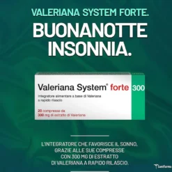 Sanifarma Valeriana System Forte 300mg Integratore Rapido Rilascio 20 Compresse