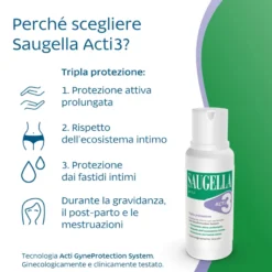 Saugella Acti3 Tripla Protezione Detergente Intimo 500ml