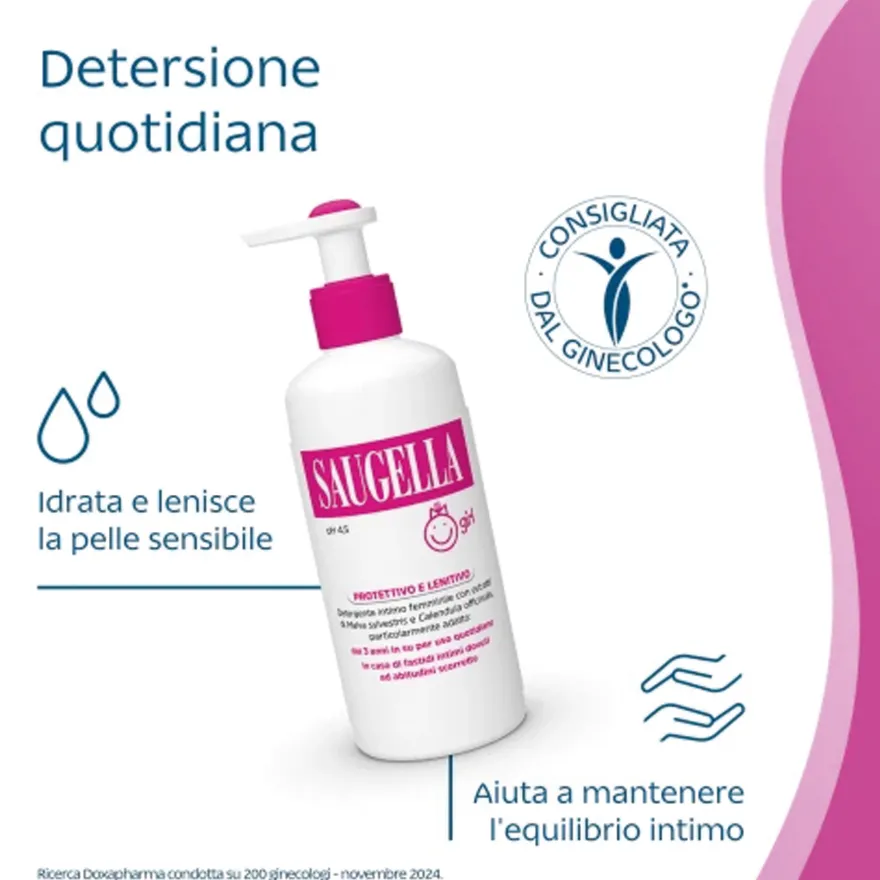 Saugella Girl Detergente Intimo Quotidiano Bambine 200ml