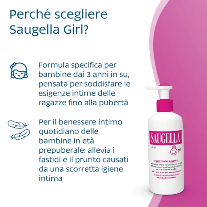Saugella Girl Detergente Intimo Quotidiano Bambine 200ml