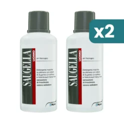 Saugella uomo detergente intimo antiodore bipacco 2x500ml