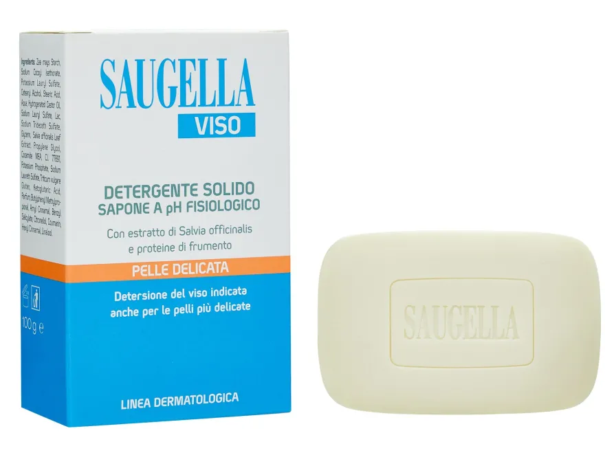 Saugella Viso Sapone Ph Fisiologico Pelle Delicata 100g