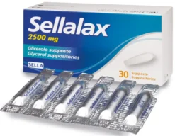 Sellalax 2500mg Glicerolo Lassativo Azione Immediata 30 Pezzi
