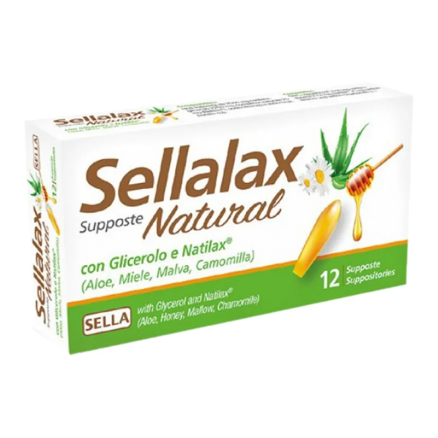 Sellalax Natural Supposte Lassative 12 Pezzi