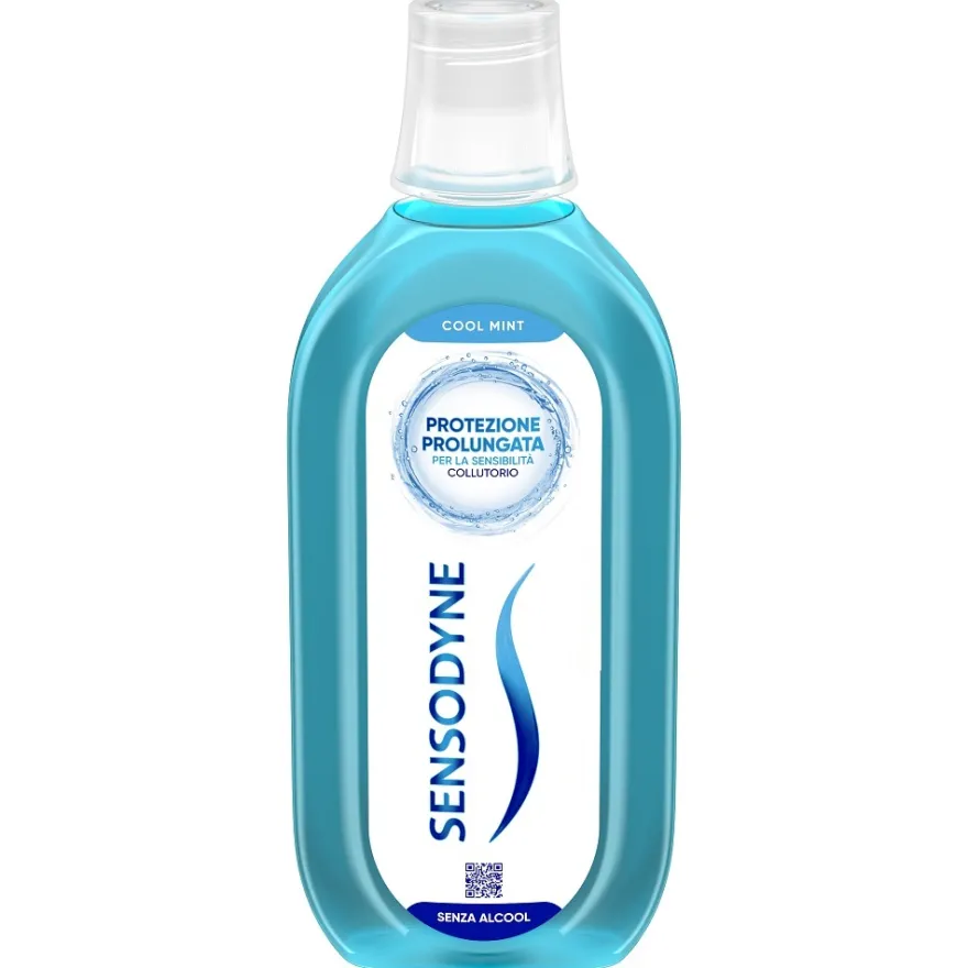 Sensodyne collutorio Cool mint Denti Sensibili alito Fresco Senza Alcool Gusto Menta 500ml