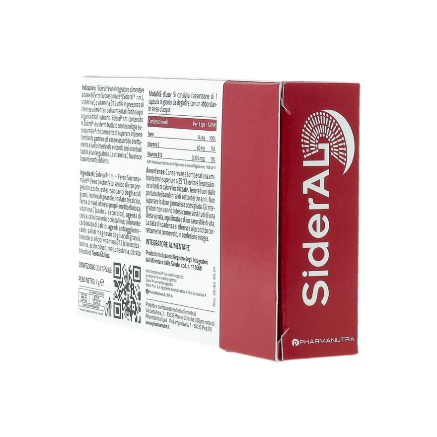 Sideral Integratore Carenza Ferro 20 Capsule