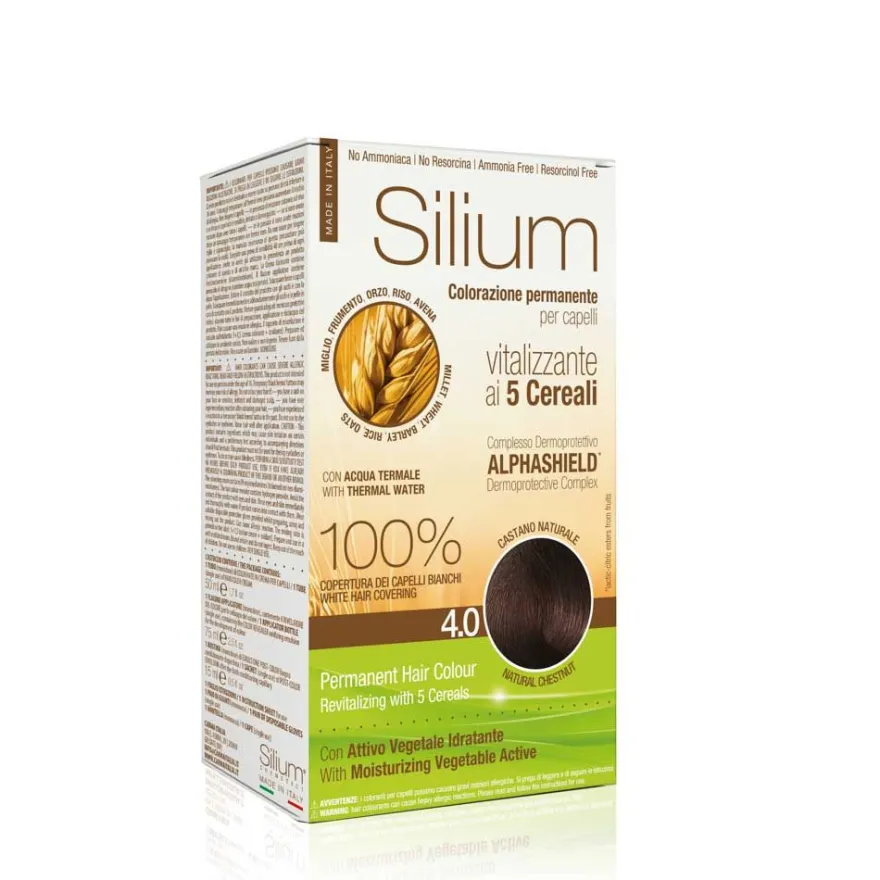 Silium Colorazione Permanente Capelli Castano Naturale 4.0