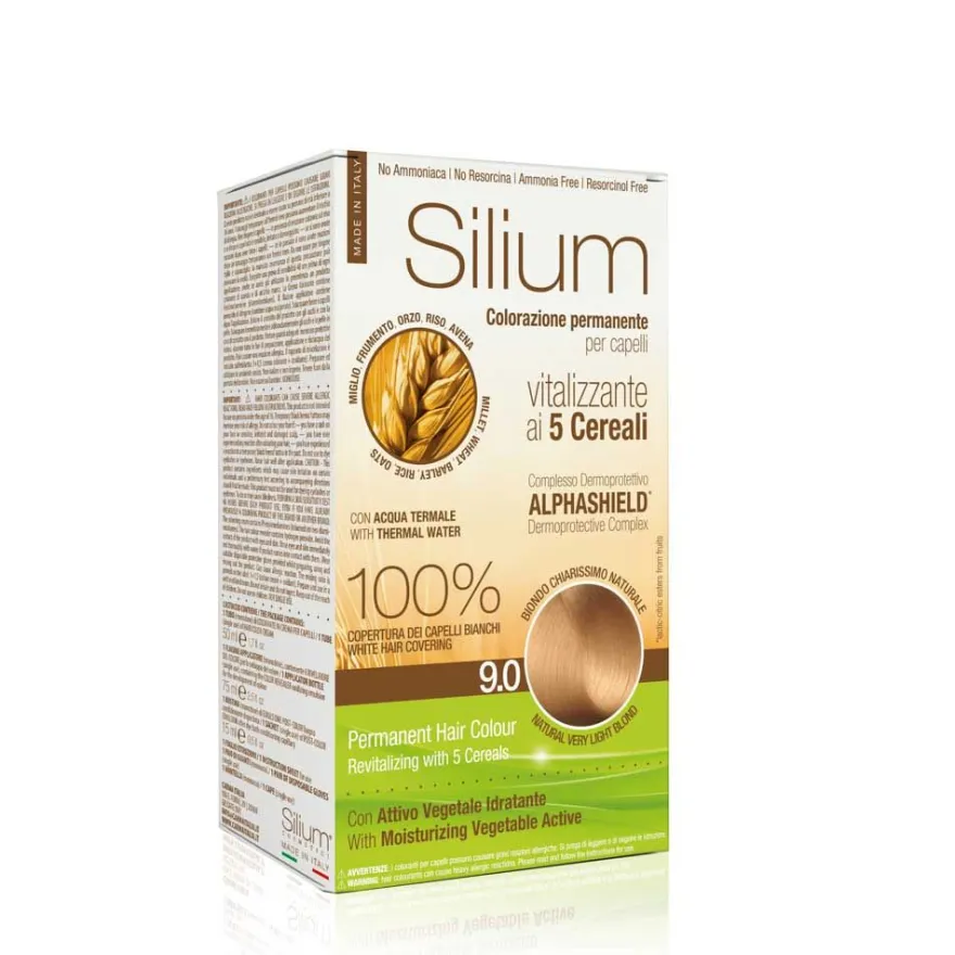 Silium Colorazione Permanente Capelli Crema Biondo Chiarissimo Naturale 9.0