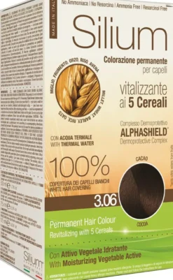 Silium Colorazione Permanente Capelli Crema Cacao 3.06