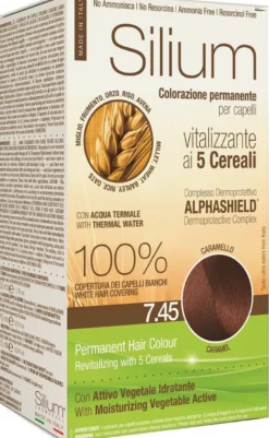 Silium Colorazione Permanente Capelli Crema Caramello 7.45