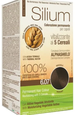 Silium Colorazione Permanente Capelli Crema Nocciola 6.07