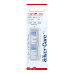 Silvercare Spazzolino Medio Ricarica Antibatterico 2 Pezzi