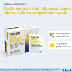 Sobrepin 650mg+20mg+4mg Tosse Influenza Raffreddore Orale Granulato 10 Buste