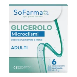 Sofarmapiù Glicerolo Microclismi Adilti Lassativo Azione Immediata 6 Pezzi