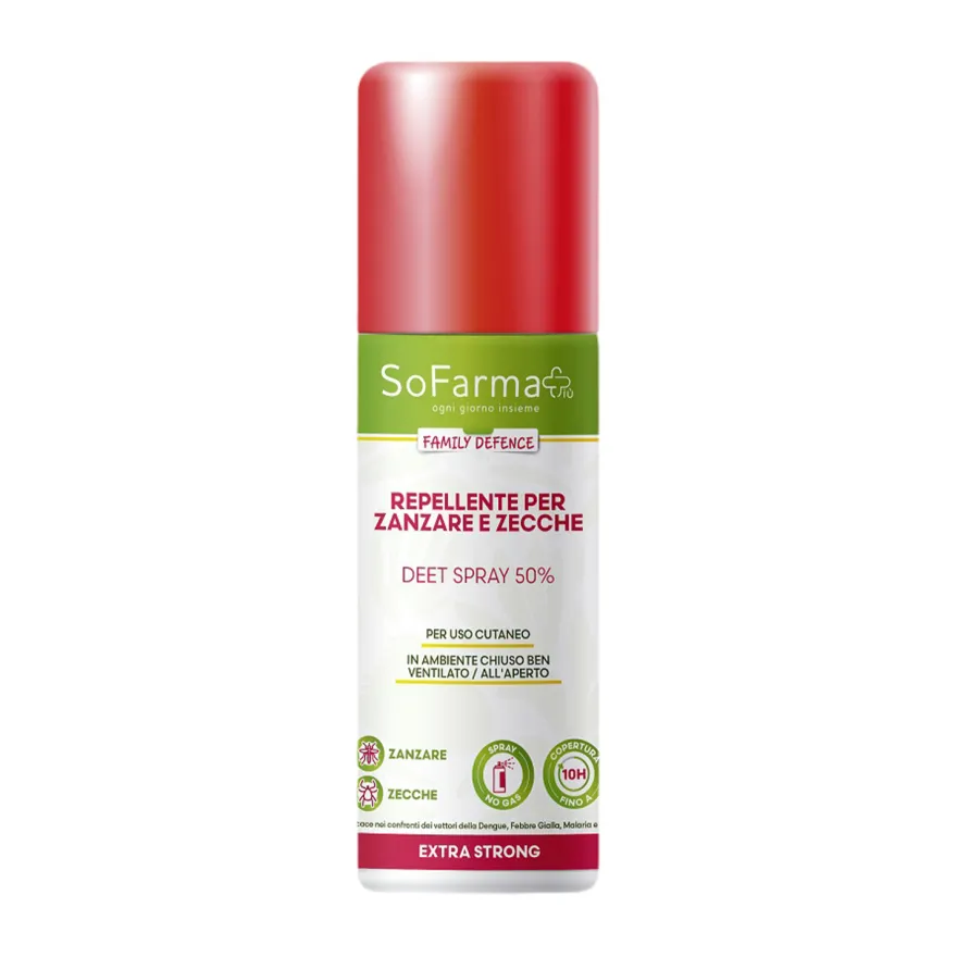 Sofarmapiù Repellente Zanzare E Zecche Deet Spray 50% 75ml