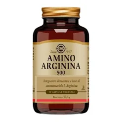 Solgar Amino Arginina 500 Integratore 50 Capsule Vegetale