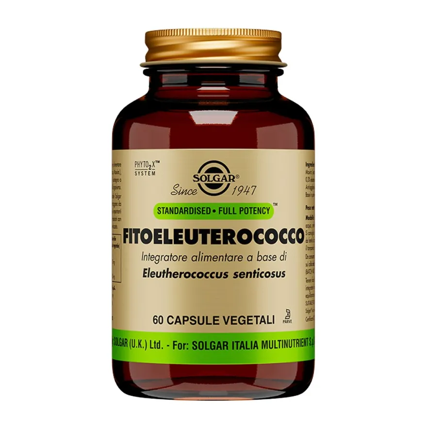 Solgar Fitoeleuterococco Integratore Tonico 60 Capsule Vegetali