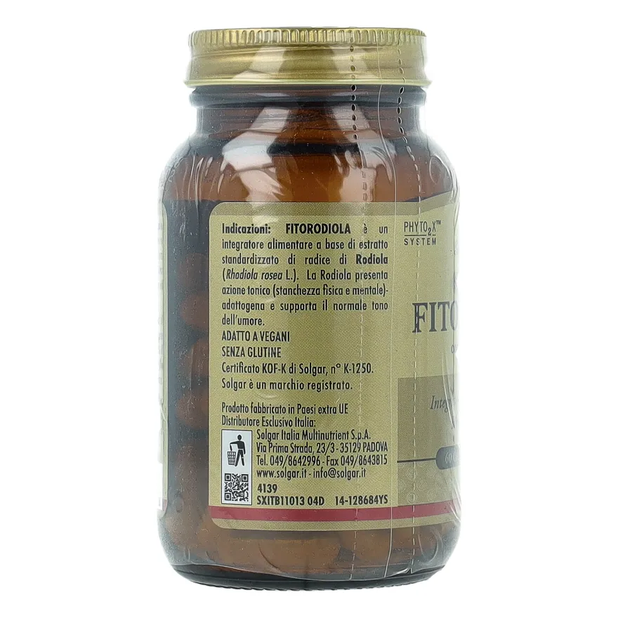 Solgar Fitorodiola Integratore Relax 60 Capsule