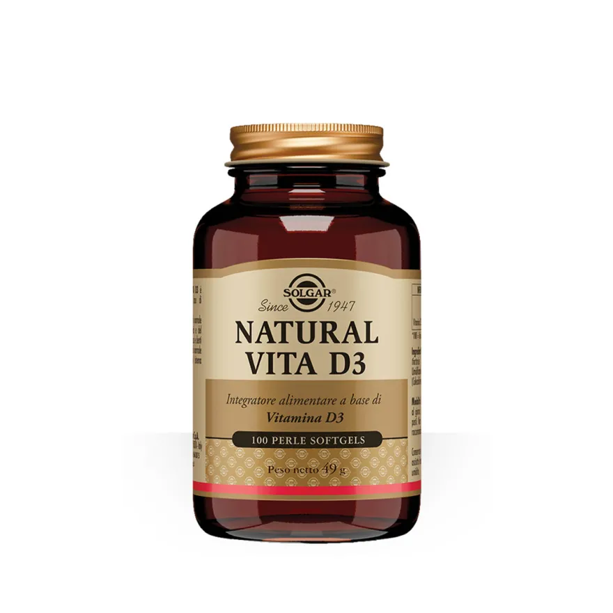 Solgar Natural Vita D3 Integratore Vitamina D3 100 Perle