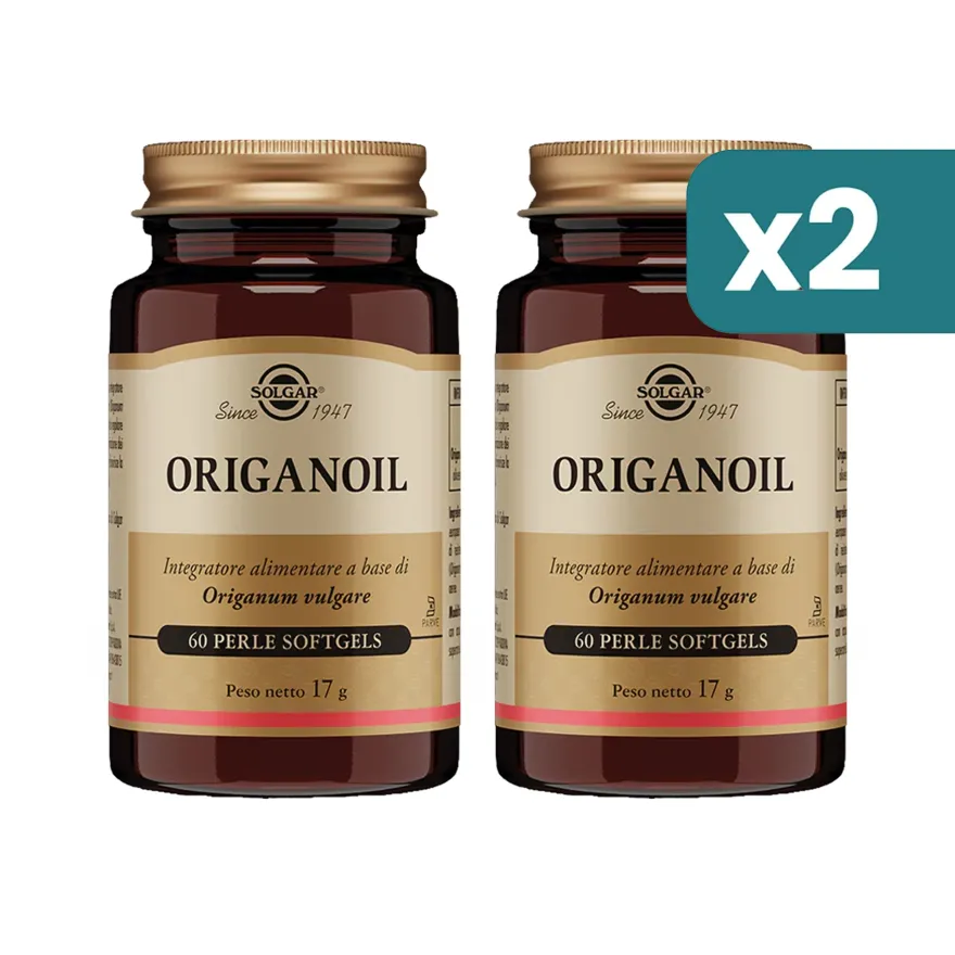 Solgar Origanoil Integratore Olio Essenziale Di Origano 2 confezioni da 60 Perle