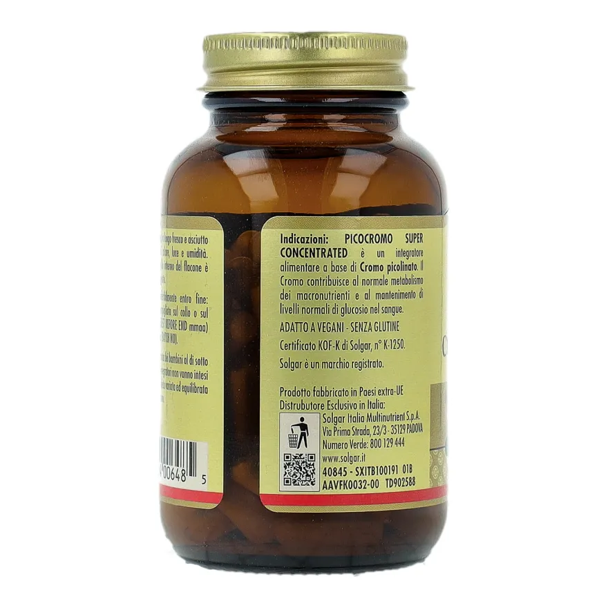 Solgar Picocromo Integratore Spossatezza 90 Tavolette