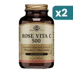 Solgar Rose Vita C500 Integratore 2 confezioni da 100 Tavolette