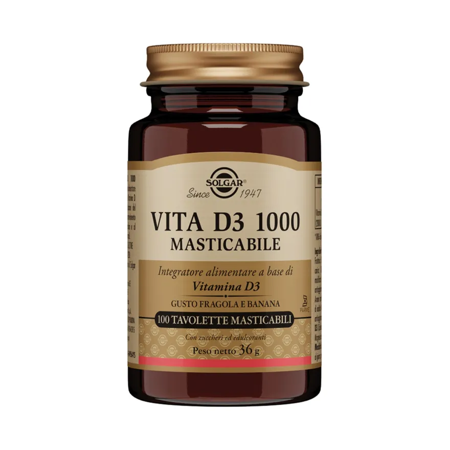 Solgar Vita D3 1000 Integratore Sistema Immunitario E Salute Ossa 100 Tavolette