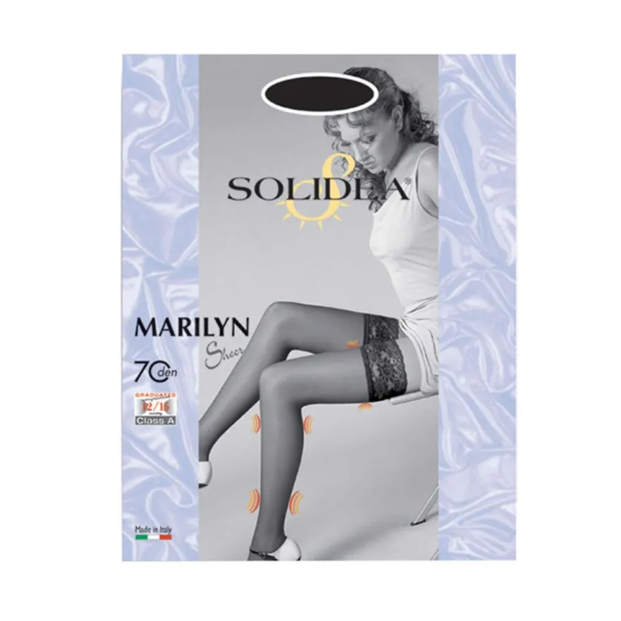 Solidea Marilyn Sheer 70 Calza Autoreggente Nero Taglia 2