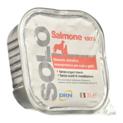 Solo Salmone Alimento Monoproteico Per Cani E Gatti 300g Vaschetta