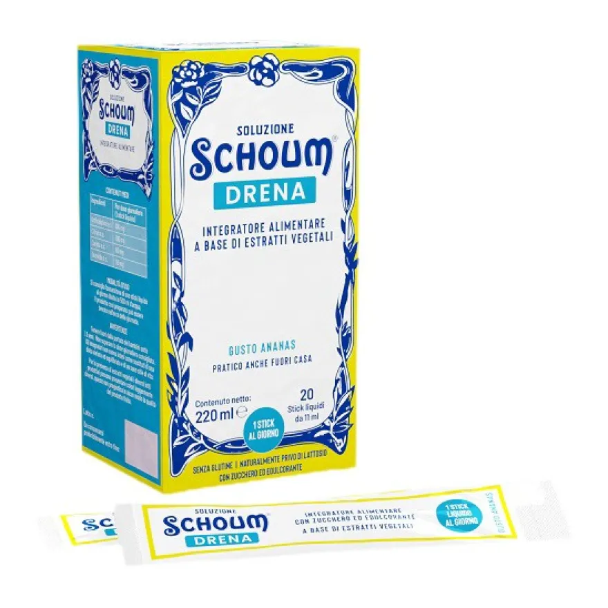 Soluzione Schoum Drena Azione Drenante 20 Stick