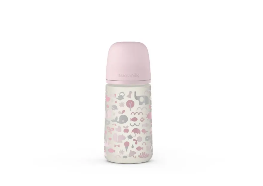 Suavinex Memories Biberon Tettarella Silicone Sx Pro Rosa 270ml