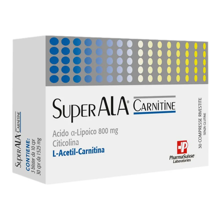 Superala Carnitine Integratore Tonico Adattogeno 30 Compresse