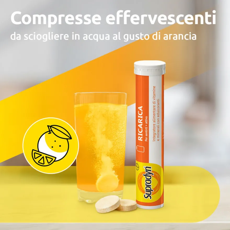 Supradyn Ricarica Integratore Multivitaminico Completo Minerali 15 Compresse Effervescenti