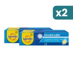 Supradyn Ricarica 50+ Integratore Vitamine Minerali E Antiossidanti 2 confezioni da 15 Compresse Effervescenti