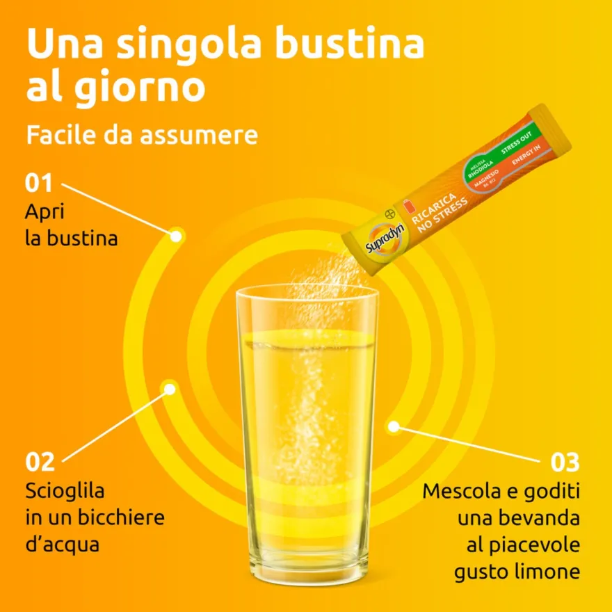 Supradyn Ricarica No Stress Integratore Vitamine E Magnesio 20 Buste