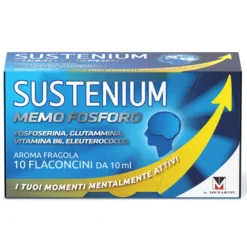 Sustenium Memo Fosforo Integratore Alimentare Con Fosfoserina, Glutammina, Vitamina B6 Ed Eleuterococco 10 Flaconcini
