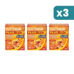 Sustenium Plus 50+ Integratore Energia E Vitalità 3 confezioni da 24 Flaconcini