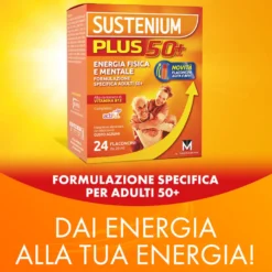 Sustenium Plus 50+ Integratore Energia E Vitalità 3 confezioni da 24 Flaconcini